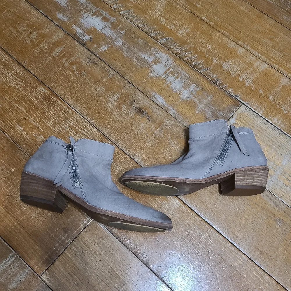 Sam Edelman Women's Packer Booties Putty Leather 9 100% Leather Boho Western